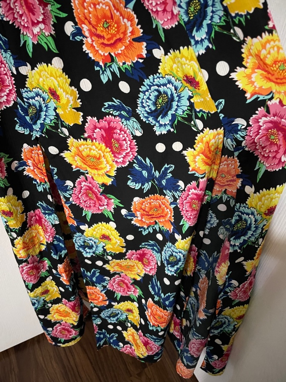 ASOS Black Floral Maxi Dress NWOT Bright Multi-Color Blooms Size 8 - Picture 10 of 11